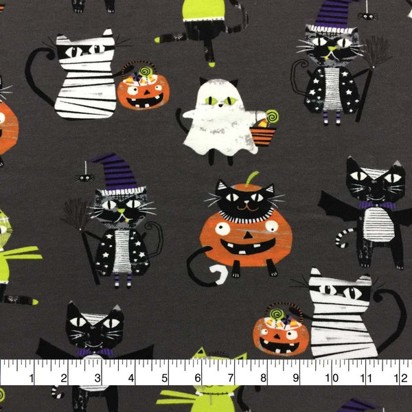 Glow in the Dark Cat Fabric Etsy