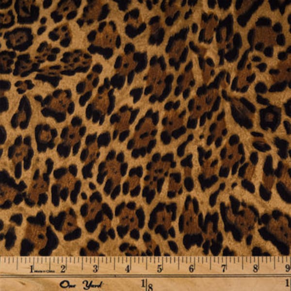 Brown Leopard Print Apparel Cotton fabric