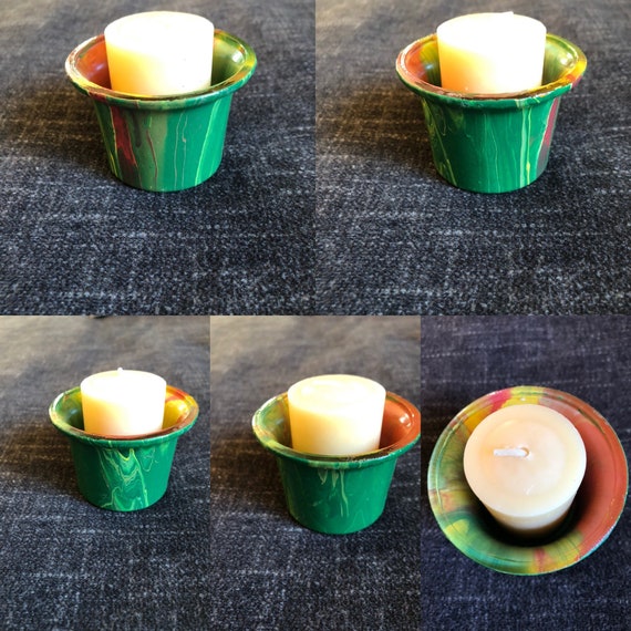 Tie Dye Candle Holders Etsy