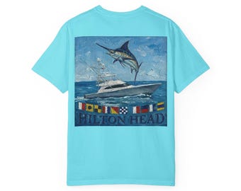 "Hilton Head Marlin T-Shirt | Fischerboot/Fischerboot-Flagge