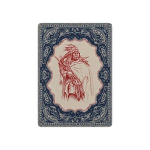 Vintage Western Native Chief Poker Playing Cards | Ace Spade Bicycle Style image 2