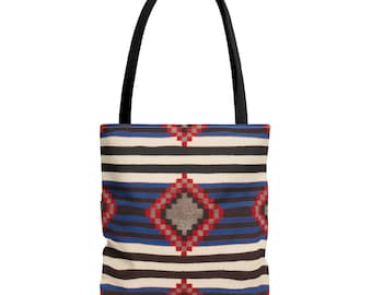 Southwestern Diamant Streifen Tragetasche | Azteken Navajo Western inspiriertes Muster