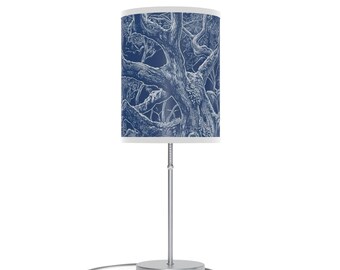Johns Island Engel Eiche Blau Ast Muster Lampe