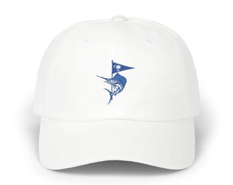 Vintage Strand Marlin South Carolina Palmetto Wimpel Dad Cap | Gestickte verstellbare Hut