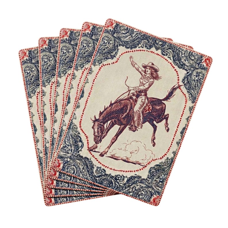 ヴィンテージ ロデオ カウガール ポーカー トランプ | ウエスタン バイシクル スタイル 画像 4