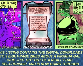 DIGITAL trilogy of art/comic zines about the aftermath of a toxic relationship