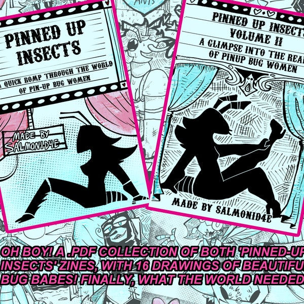 DIGITAL pinned up insects volumes 1-2 art/comic zine download