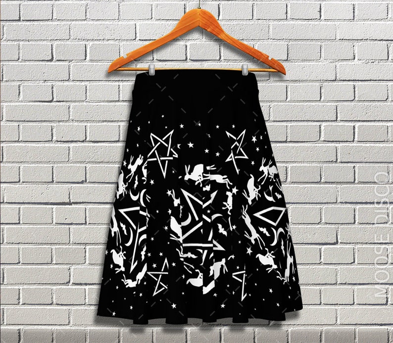 Gothic Skirt Magical Witchcraft Skirt Pagan Skirt Pentagram Etsy UK