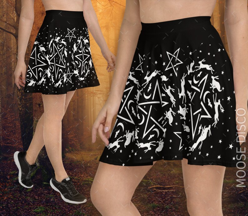 Gothic Skirt Magical Witchcraft Skirt Pagan Skirt Pentagram Etsy UK