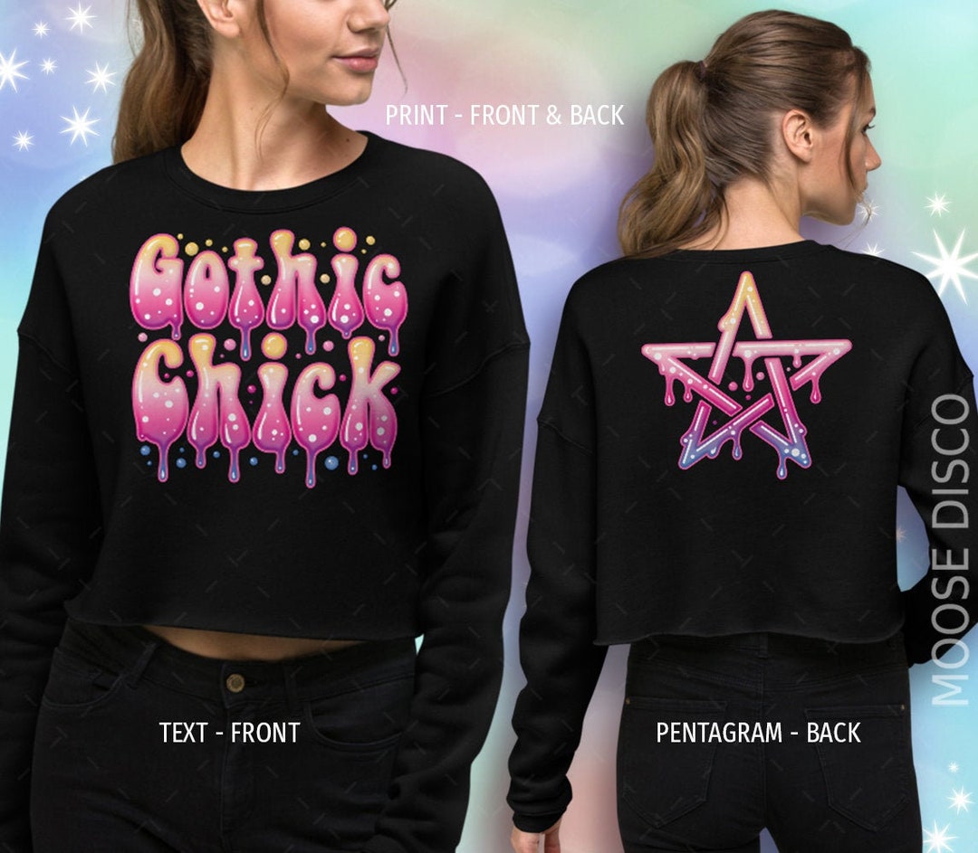 Pastel Goth Top Gothic Chick Space Goth Sweatshirt Black Etsy UK