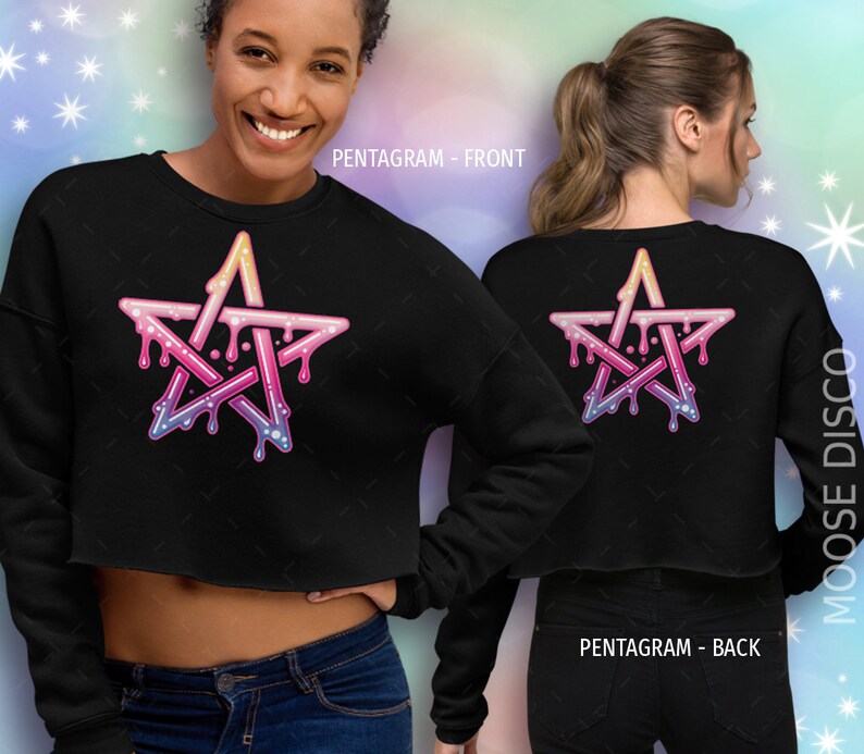 Pastel Goth Top Gothic Chick Space Goth Sweatshirt Black Etsy UK