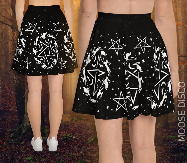 Gothic Skirt Magical Witchcraft Skirt Pagan Skirt Pentagram Etsy UK