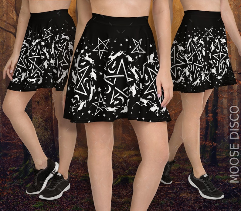 Gothic Skirt Magical Witchcraft Skirt Pagan Skirt Pentagram Etsy UK