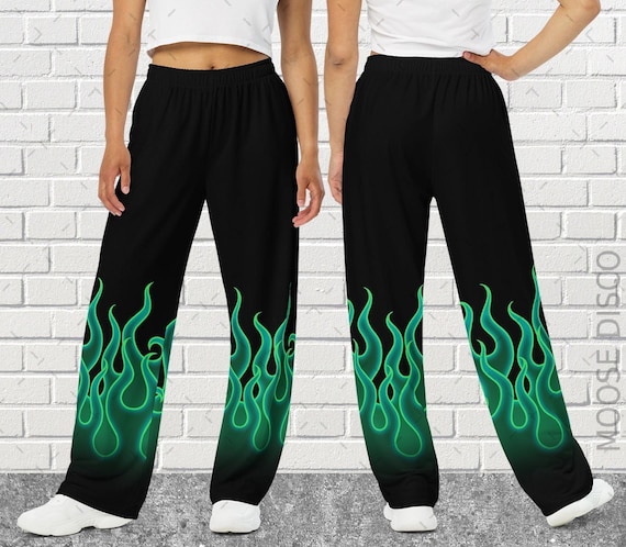 Green boho pants discount