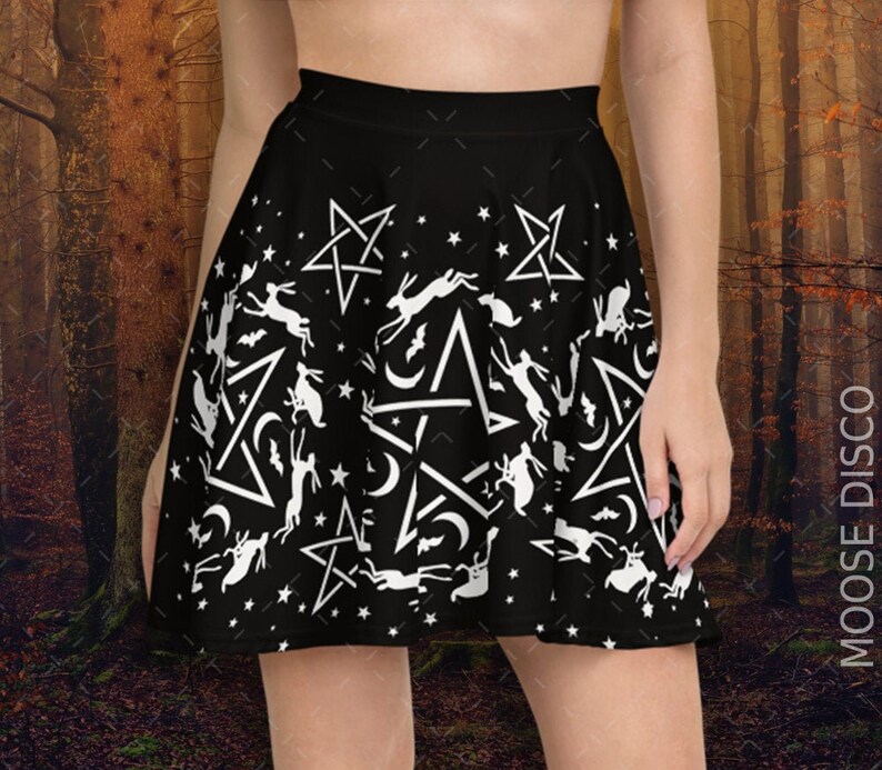 Gothic Skirt Magical Witchcraft Skirt Pagan Skirt Pentagram Etsy UK