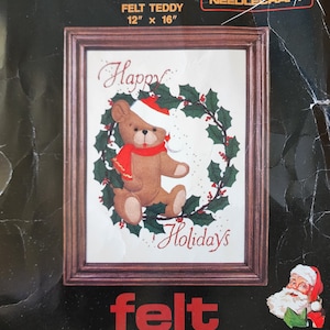 Felt Teddy Christmas Bear Kit Wall Decor by Titan