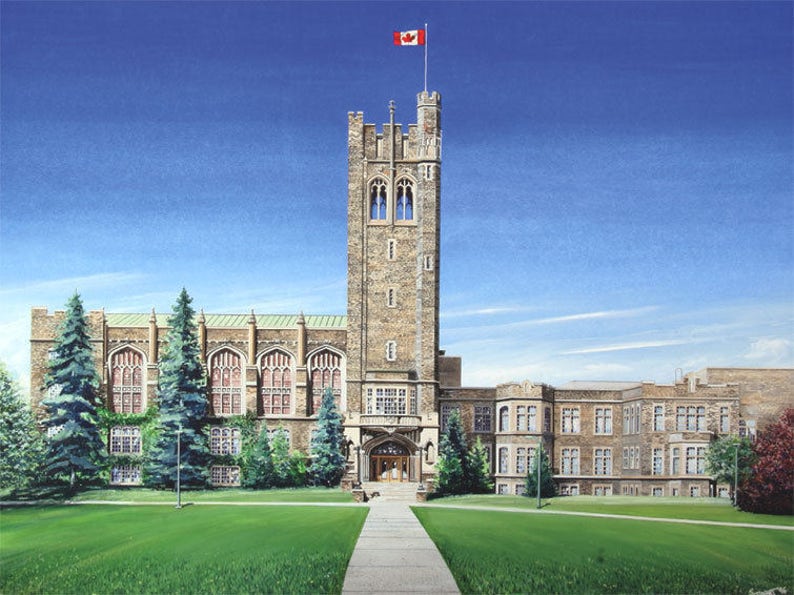 Western University Canada >> Western University London Ontario Canada Limited Edition Watercolour Art Print Western University Canada >> Western University London Ontario Canada Limited Edition Watercolour Art Print