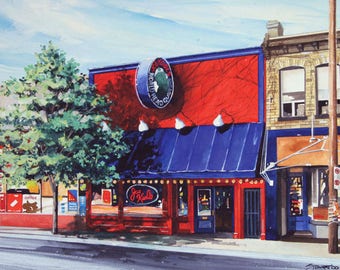Joe Kool's (London, Ontario, Canada) - Limited Edition Watercolour Art Print