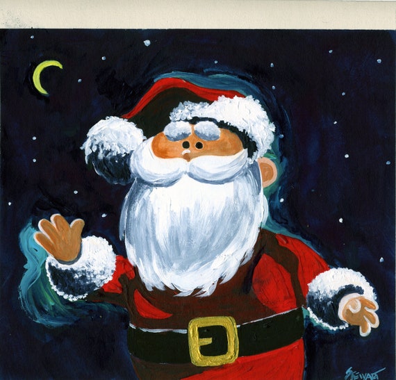 Christmas Eve Santa | Etsy