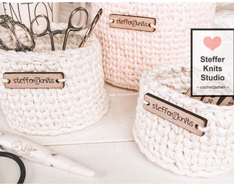 Crochet Pattern | PERFECT LITTLE BASKET | Crochet Basket Pattern | Basket Organizer | Accessory Holder | Baby Sower Gift