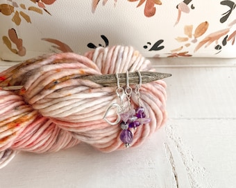 STITCH MARKERS | Royal Amethyst  Anthology | Crochet Stitch Marker | Knitting Stitch Marker | For The Maker | Knitting Notion |