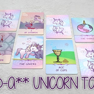 Bad*ss Baby Unicorns Tarot Cards 2nd Edition | Magic Spiritual Divination for Psychic Readers | Funny Art Unicorn Tarot Deck
