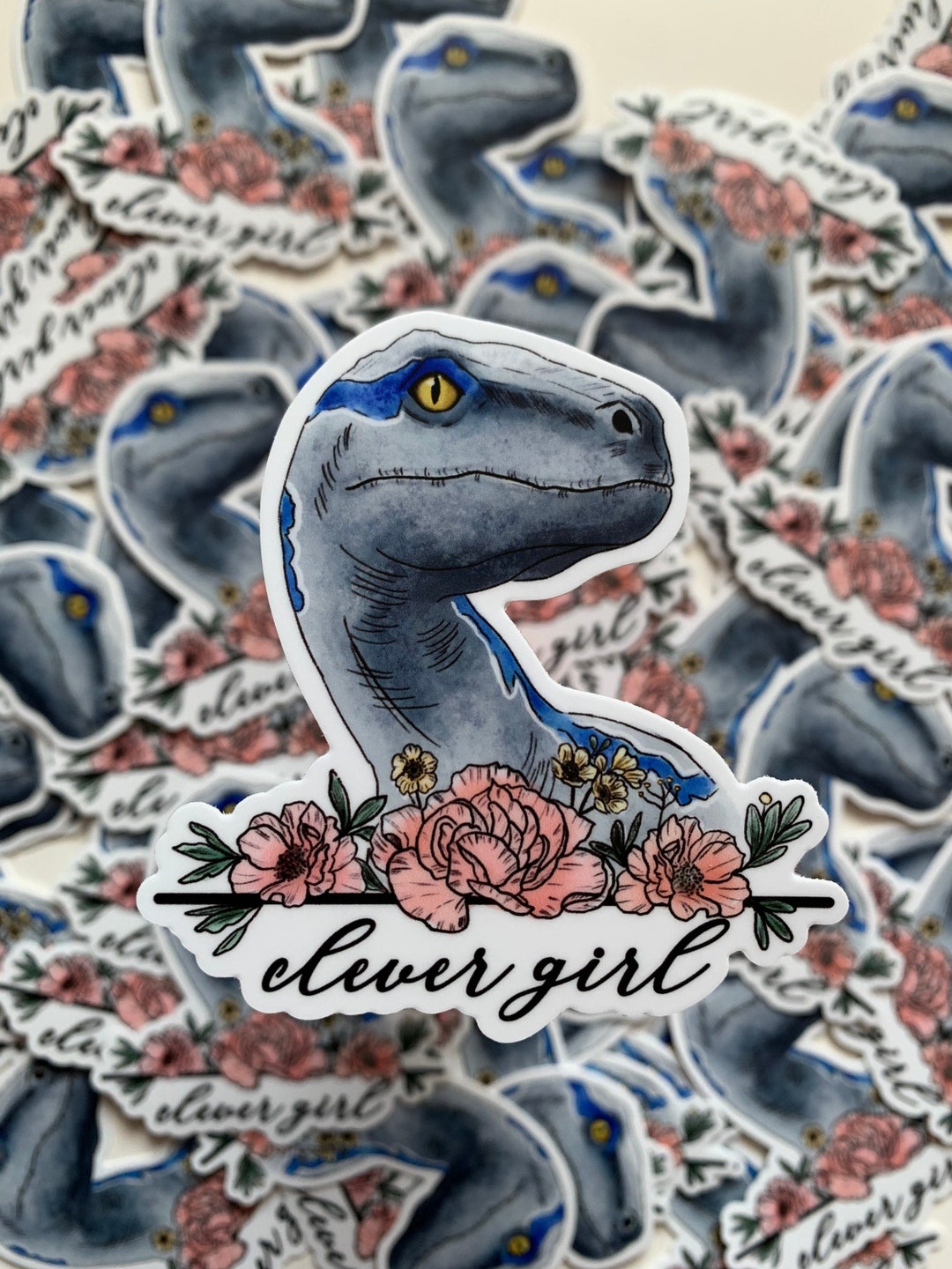 Blue Raptor Stickers Blue Raptor, Jurassic, World, Dinosaur, Clever Girl, Vinyl Sticker ...