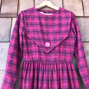 Vintage Red Plaid Dress by Kate | 80s does 50s | Cottage Core