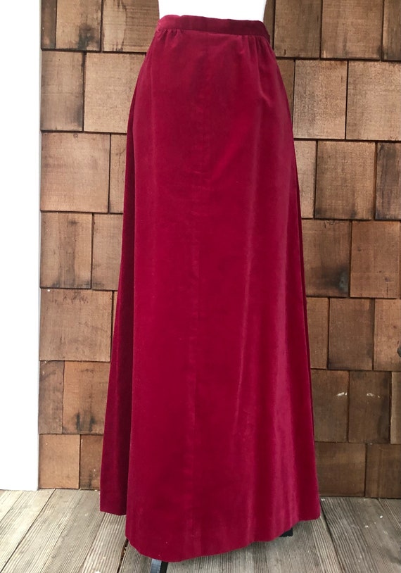 1970s Vintage Nelly de Grab Velvet Maxi Skirt in … - image 7