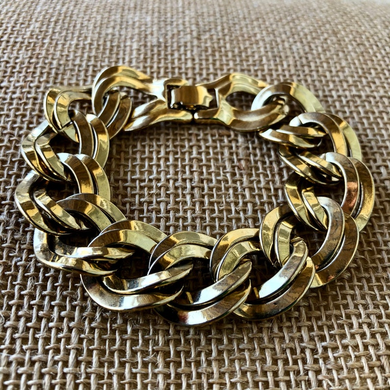 1980s Monet Bracelet, Double Link Bracelet, Vintage Monet image 4