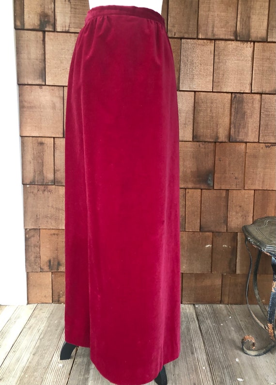 1970s Vintage Nelly de Grab Velvet Maxi Skirt in … - image 6