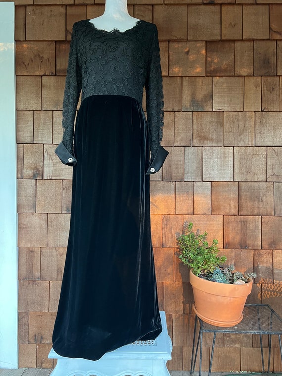 Vintage Pierre Balmain Ivoire Evening Gown, Black… - image 4