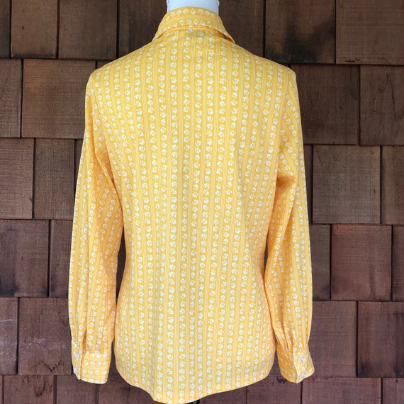 1970s yellow shirt, vintage Rhodes California, ye… - image 4