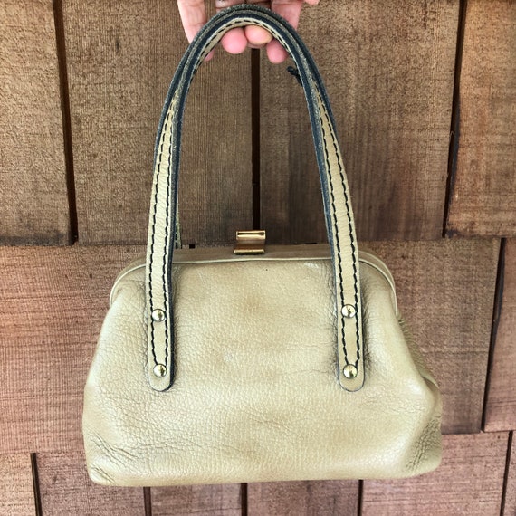 1950s handbag, 40s purse, vintage handbag, struct… - image 3