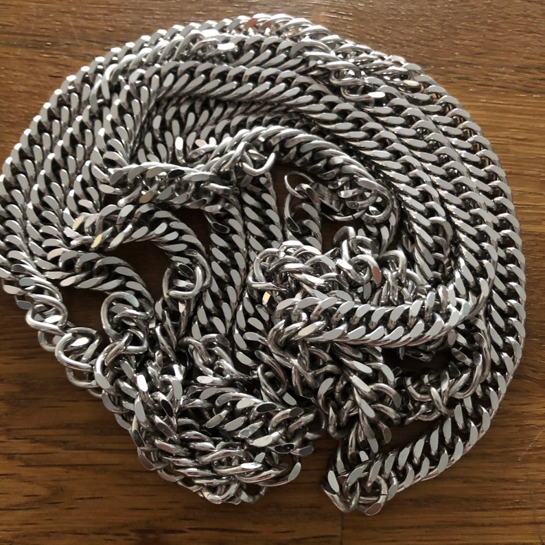 Vintage 1940s Coro rope curb link necklace More than 6 feet!