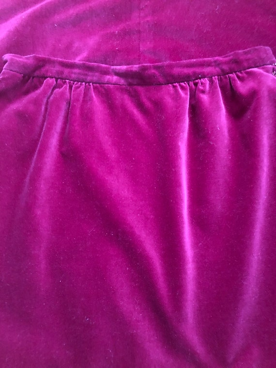 1970s Vintage Nelly de Grab Velvet Maxi Skirt in … - image 3