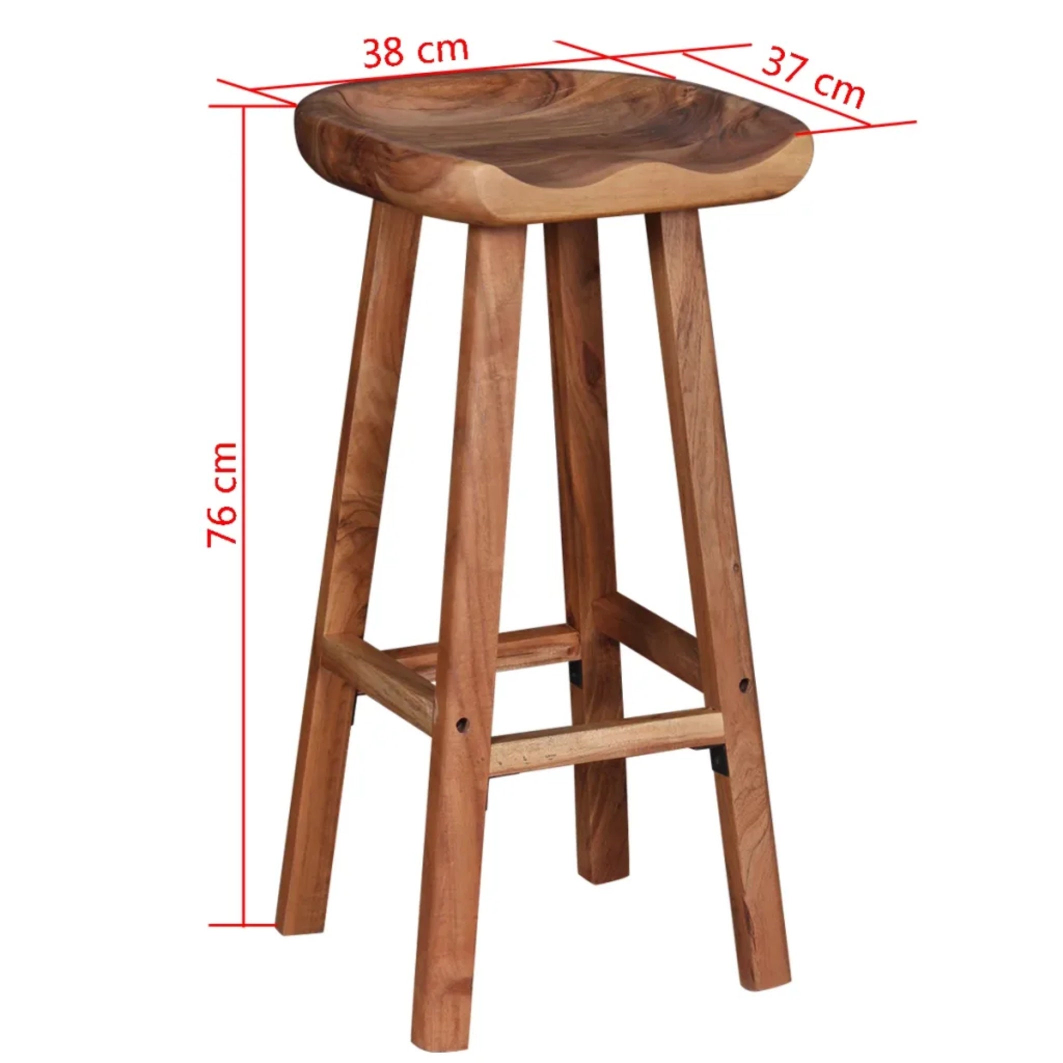 Solid Wood Bar Stools Set Rustic Pub High Counter Chairs Etsy UK