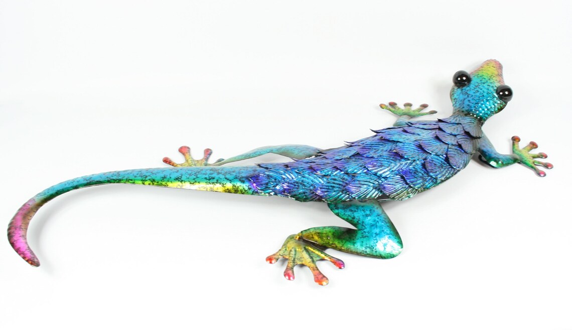 Lizard Wall Art Ornament Metal Garden Home Sculpture | Etsy
