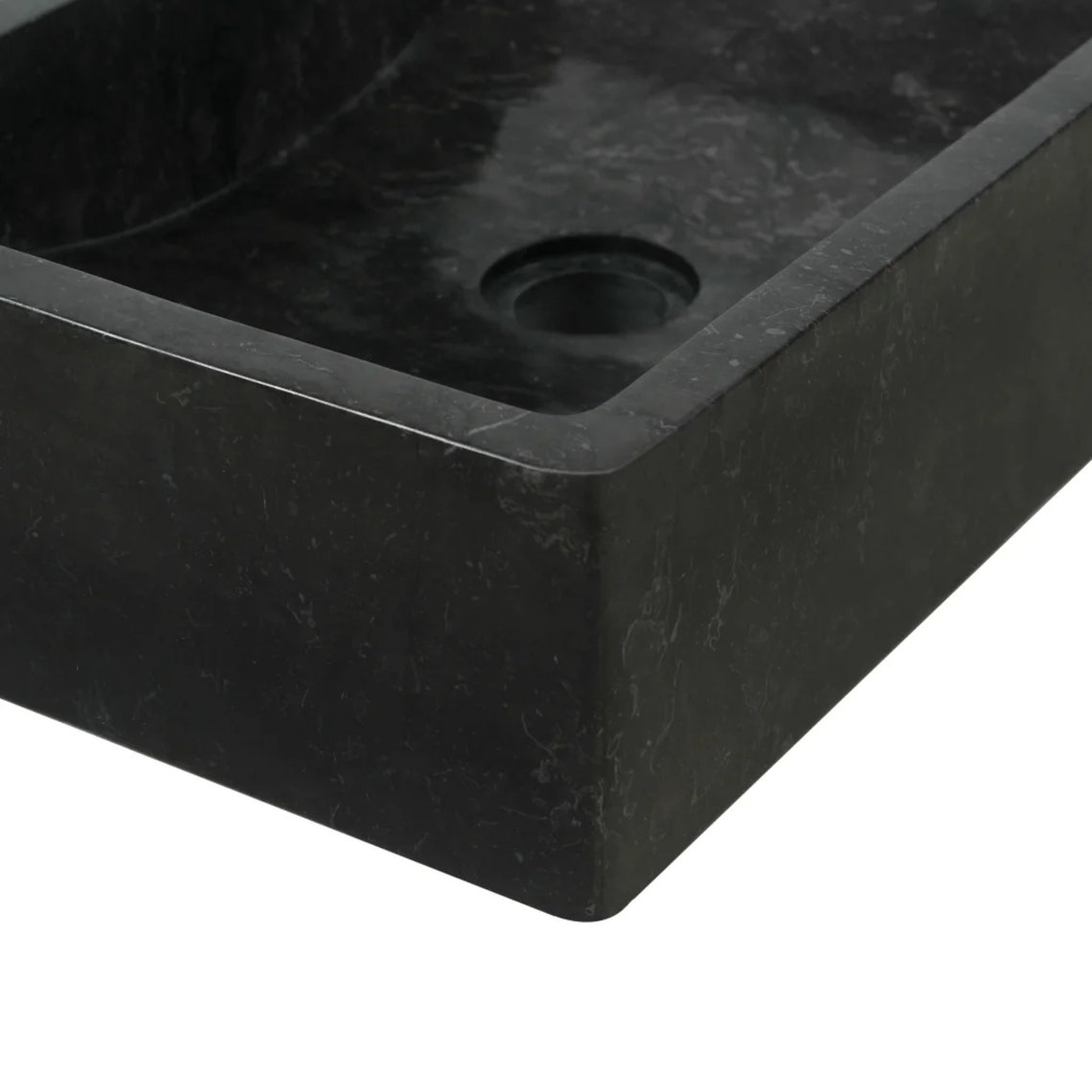 Black Marble Sink Bathroom Vanity Unit Handcrafted Washroom Etsy