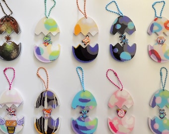 Hatchable Egg Charms (Azurill, Cleffa, Hamtaro, Pichu, Riolu, Togepi, and more!)