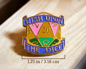 D&D and Tabletop Gaming Collection (Glitter Enamel Pin, Stickers)