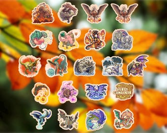 Monster Hunter Wooden Pins (2 in / 50 mm)