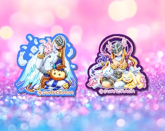 Digimon Stickers (Weatherproof Vinyl 2.5 in/6.35 cm)