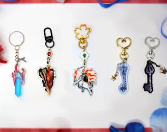 Magical Weapon Charms (Xenoblade Chronicles, Soul Calibur, Kingdom Hearts Keyblades, Okami)