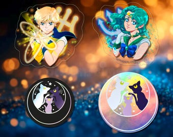 Sailor Moon Stickers - Weatherproof Vinyl - (3 in / 7.6 cm)