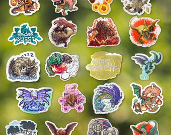 Monster Hunter Stickers - Weatherproof Vinyl - (3 in / 7.6 cm)