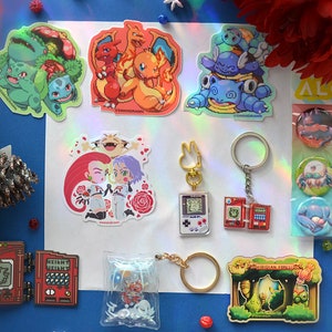 Pocket Monsters Collection (Stickers, Enamel Pins, Magnets, Keychains, Buttons)