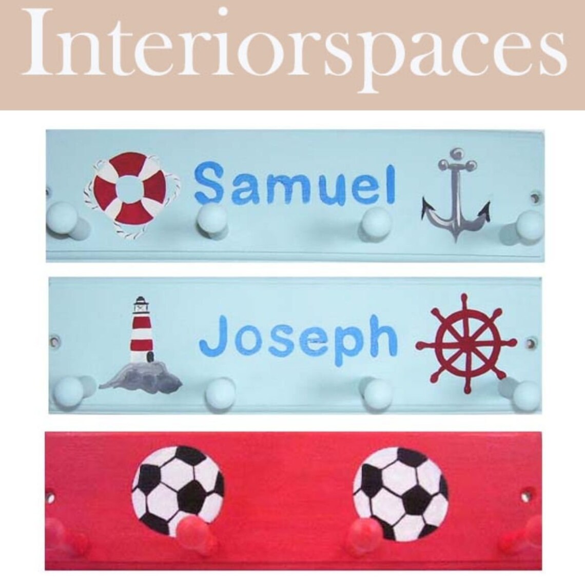 Hand painted personalised custom children's coat pegs Etsy