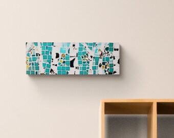 Bosque de abedules, pared de mosaico colgando