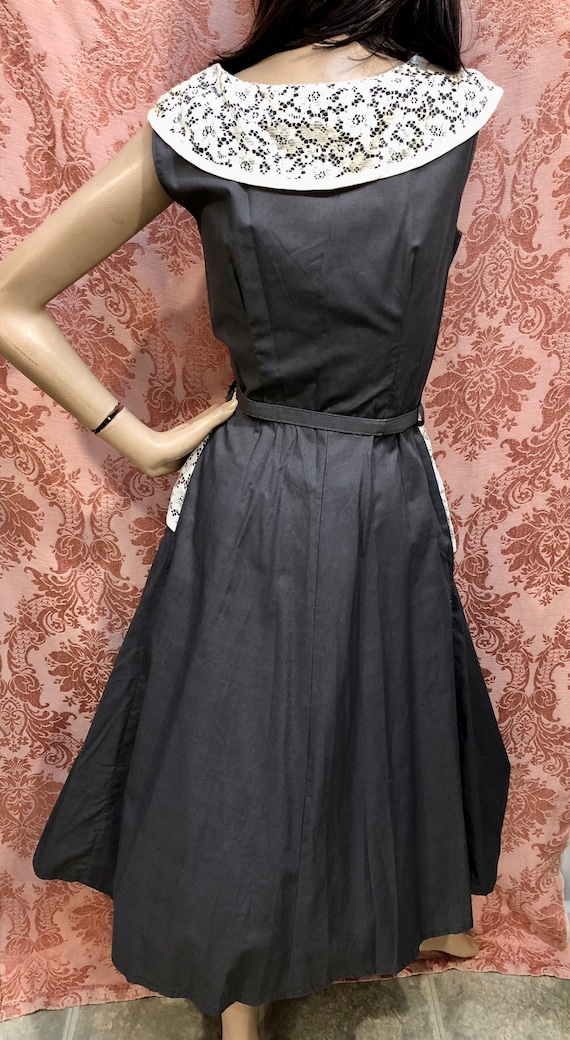 Vtg 1940s Deadstock w/Tags Girly Sundress w/Lace … - image 6